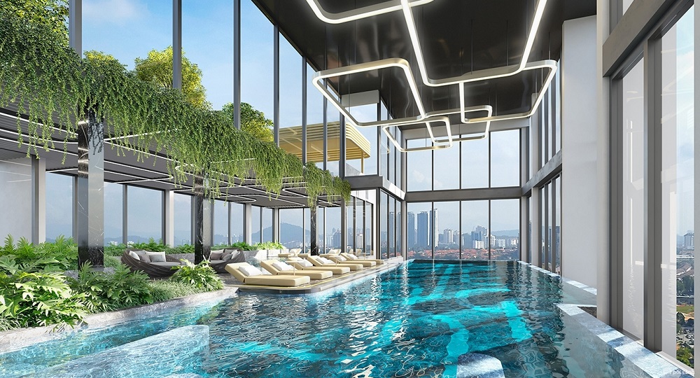 Bẻ bơi trên tầng thượng của mỗi tòa căn hộ Masteri West Heights