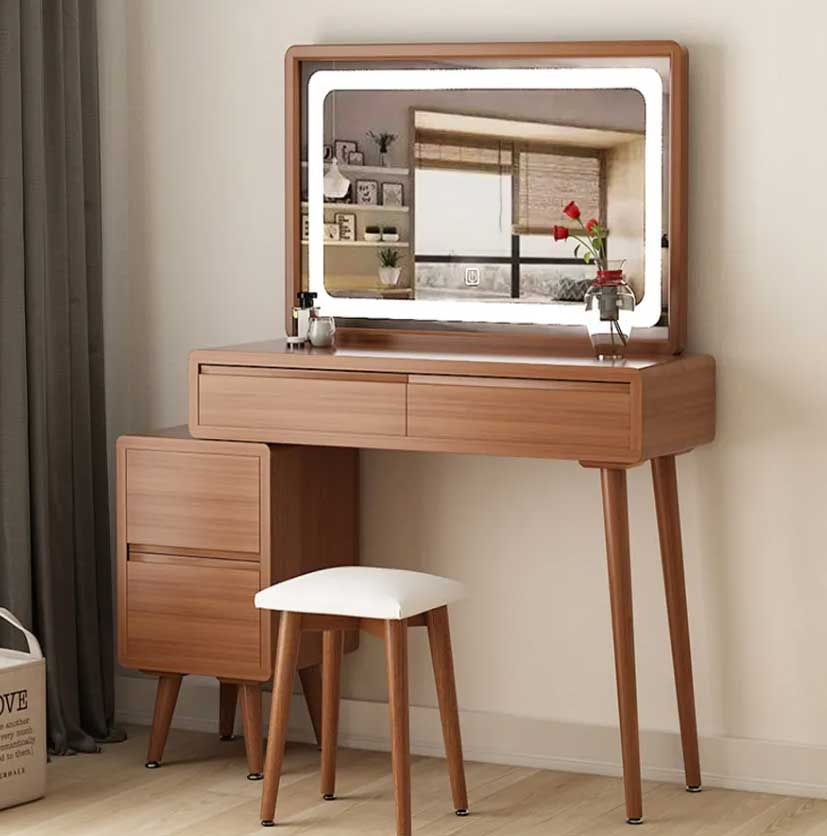 Mách bạn địa chỉ mua bàn trang điểm gỗ công nghiệp chất lượng? 4 Bàn trang điểm gỗ công nghiệp dễ kết hợp với các không gian khác nhau