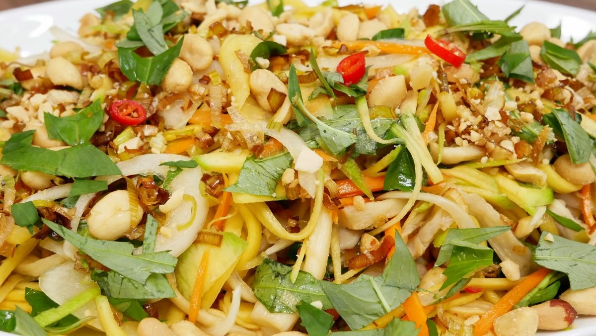 gỏi xoài tép sấy