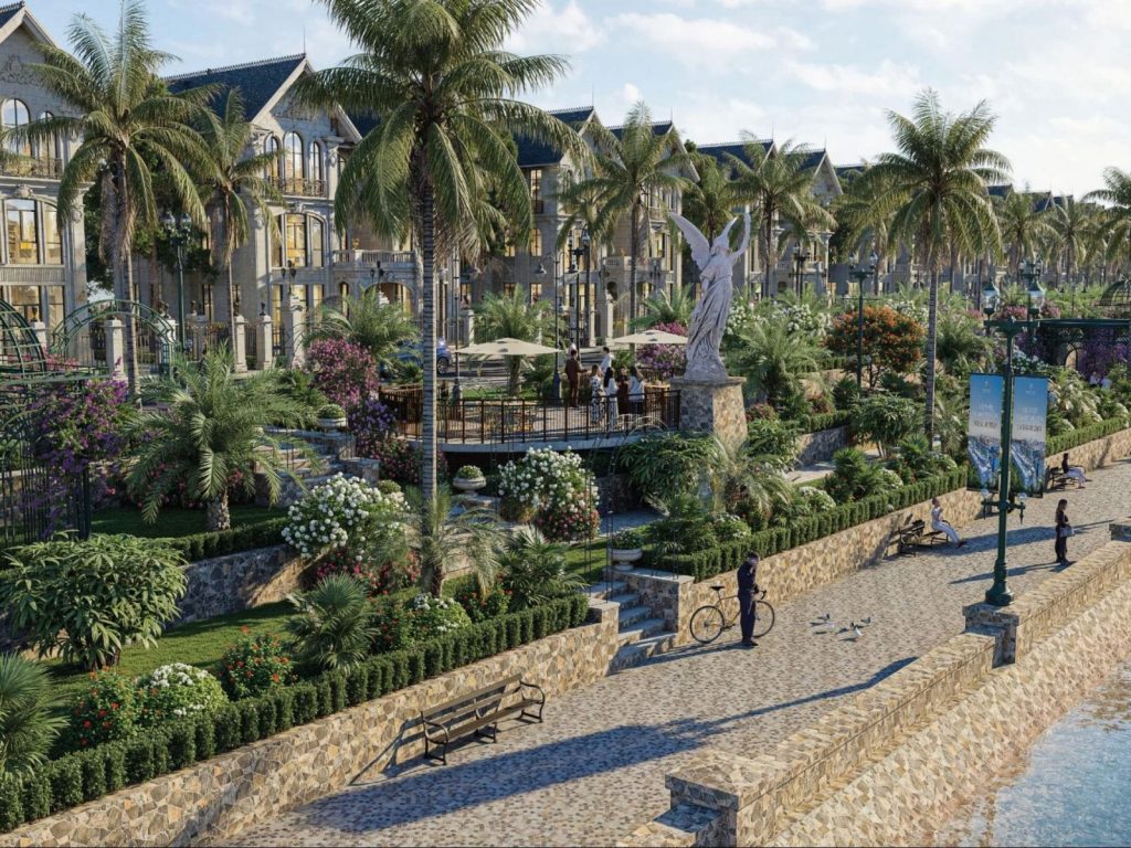 Sunshine Group vừa công bố kế hoạch chuẩn bị khởi công Noble Rivera gần 250ha, tổng vốn 2 tỷ 2 Hình ảnh trục cảnh quan ven sông tại Noble Rivera, với đường dạo bộ, công viên liên hoàn kết hợp các tổ hợp thể thao, vui chơi đa dạng