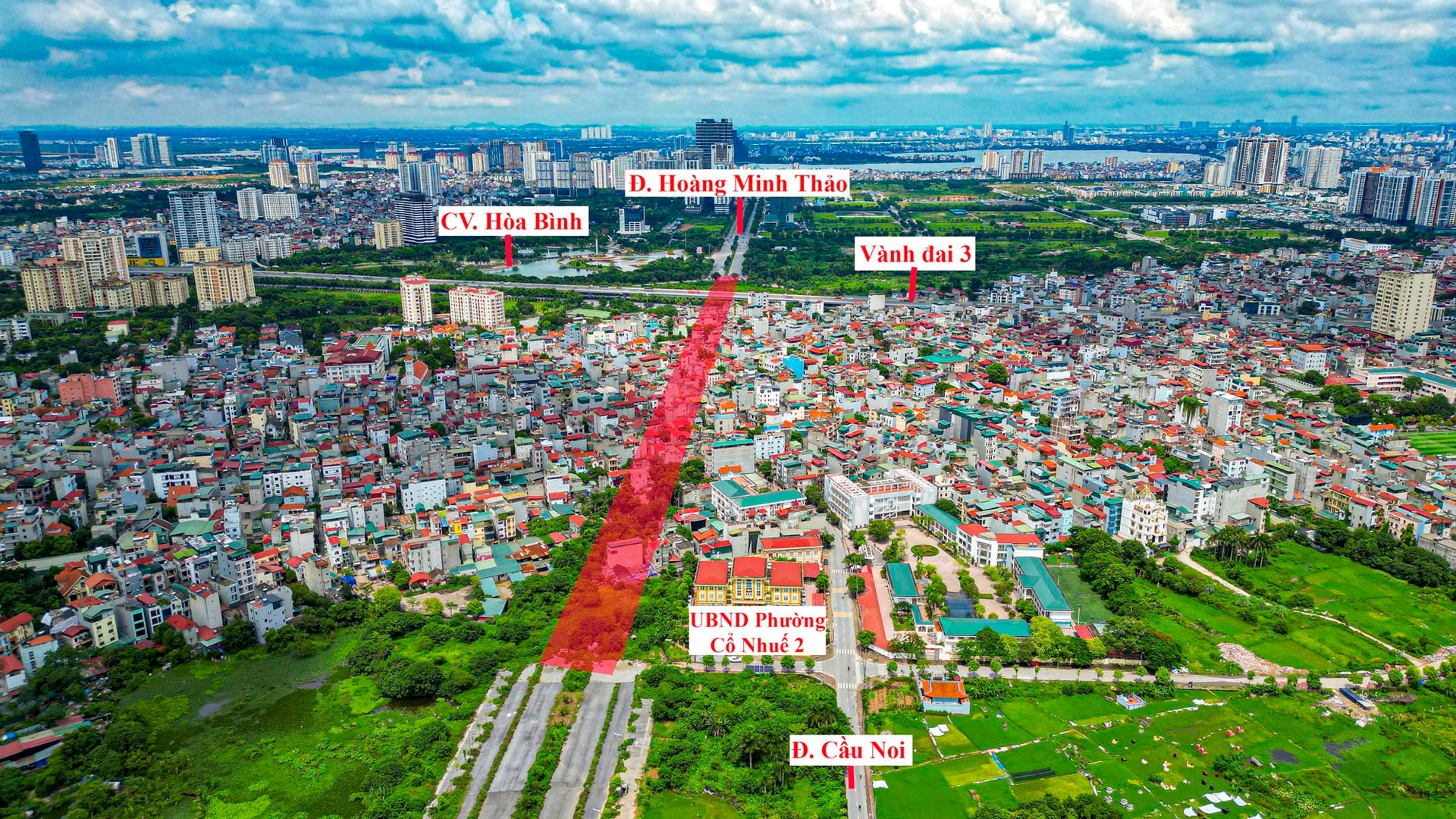 Hầm chui của đại lộ Tây Thăng Long nối đường Hoàng Minh Thảo