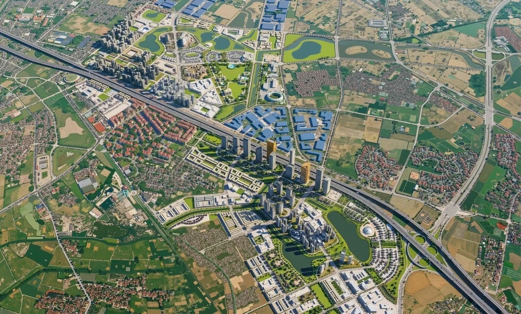 Phối cảnh dự án Khu đô thị đa mục tiêu tại Hà Nội