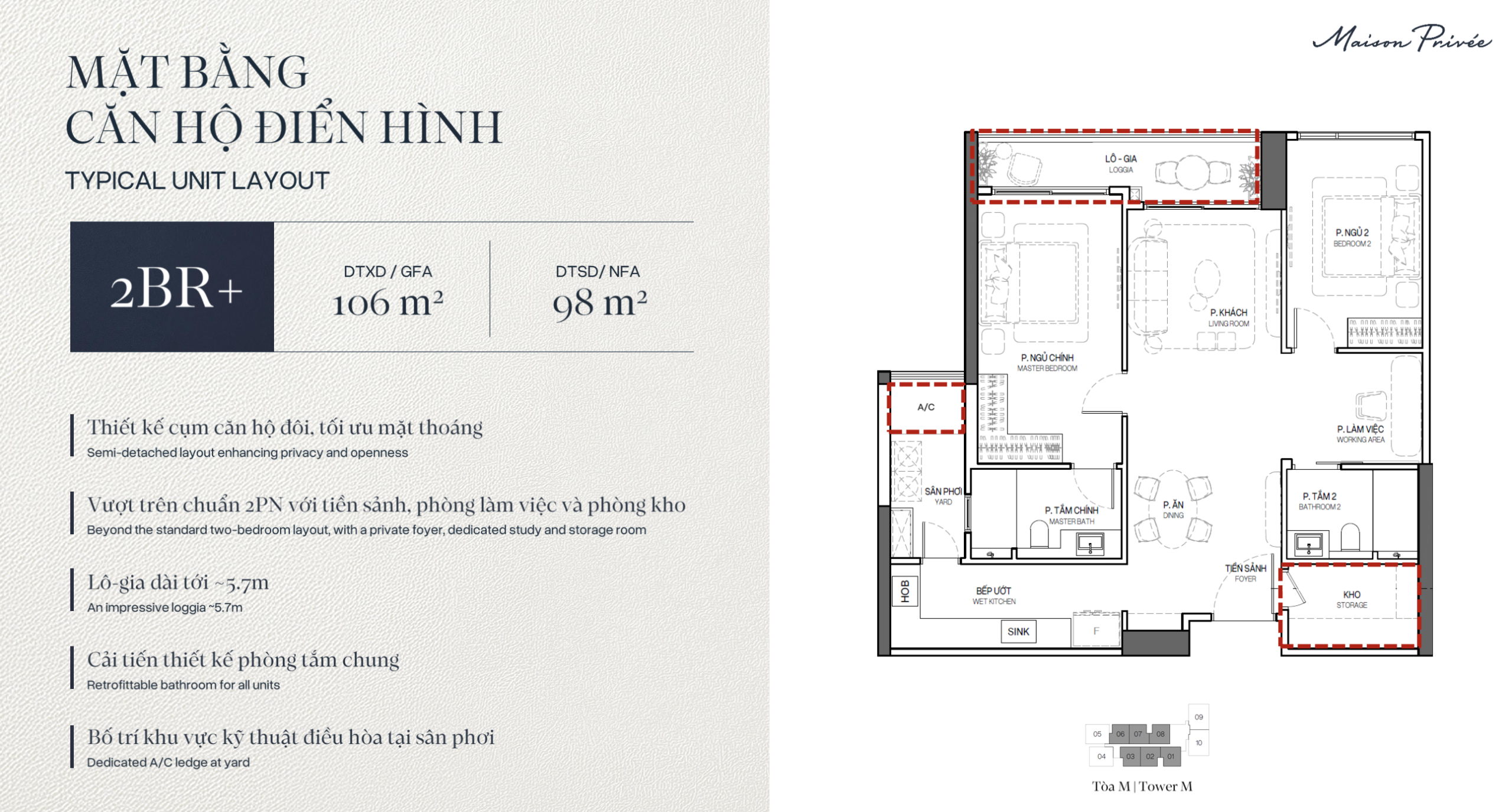Cập nhật Quỹ căn, Giá bán và tiến độ thanh toán Maison Privée CapitaLand